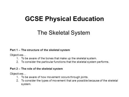 GCSE Physical Education