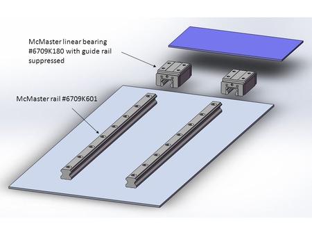 McMaster rail #6709K601 McMaster linear bearing #6709K180 with guide rail suppressed.