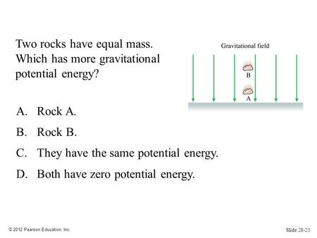 They have the same potential energy. Both have zero potential energy.