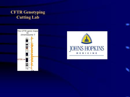 CFTR Genotyping Cutting Lab. When we receive blood from a study participant, we refrigerate it for 2-3 weeks which enables better DNA extraction from.