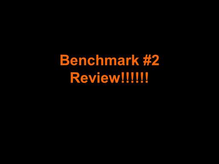 Benchmark #2 Review!!!!!!. The first (3) Articles of the Constitution provide for: A. federalism B. Popular sovereignty C. Separation of powers D. Bill.