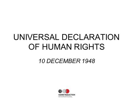 UNIVERSAL DECLARATION OF HUMAN RIGHTS