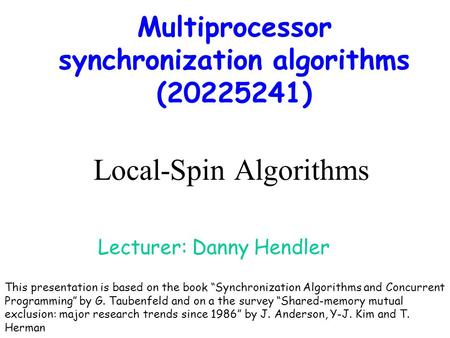 Local-Spin Algorithms