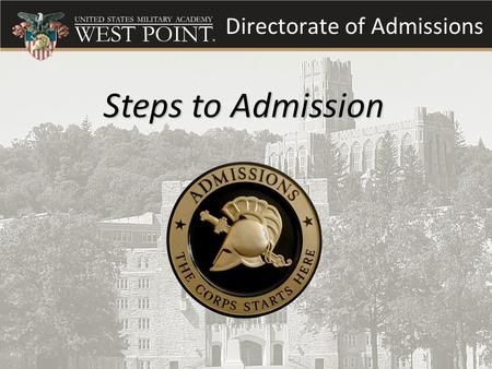 Directorate of Admissions