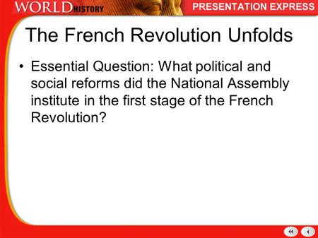 The French Revolution Unfolds