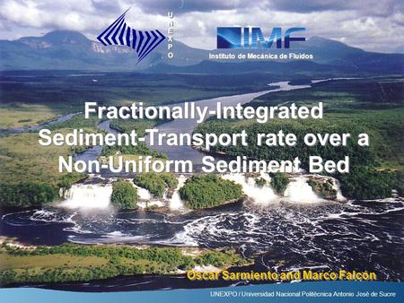 Instituto de Mecánica de Fluidos UNEXPO / Universidad Nacional Politécnica Antonio José de Sucre Fractionally-Integrated Sediment-Transport rate over a.