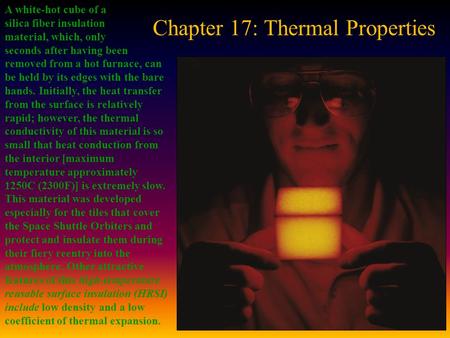 Chapter 17: Thermal Properties