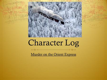 Murder on the Orient Express