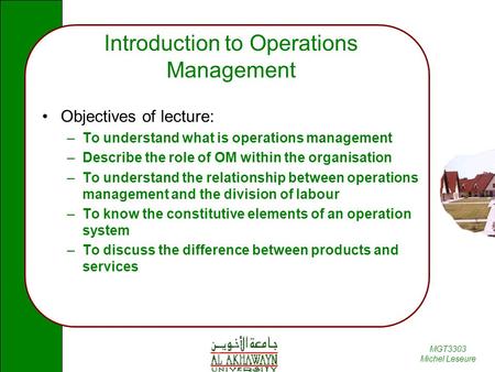 Introduction to Operations Management