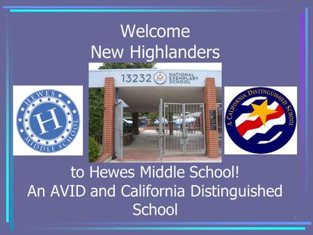 Welcome New Highlanders to Hewes Middle School