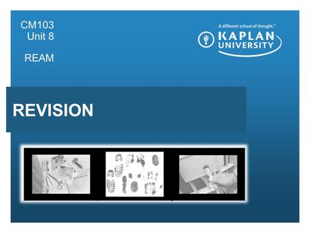 Presentation subhead CM103 Unit 8 REAM REVISION. UNIT 8 SEMINAR AGENDA In this session, we will address the following:  The Rules For Writers reading.