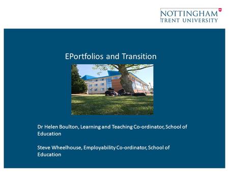 EPortfolios and Transition