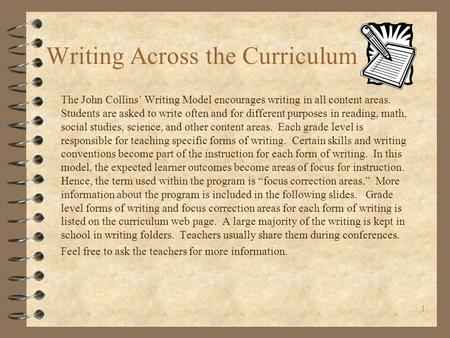 Writing Across the Curriculum