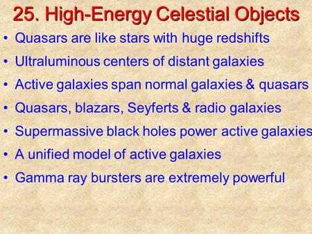 25. High-Energy Celestial Objects