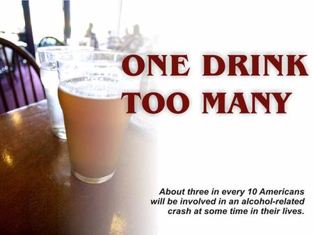 2.08 Law of the Land Why.08 BAC? In single vehicle crashes, the relative fatality risk for drivers with blood alcohol content between.05 and.10 is over.