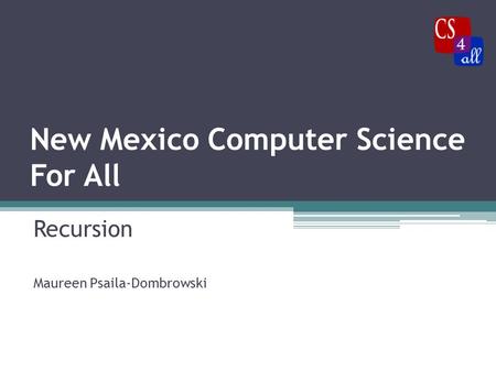 New Mexico Computer Science For All