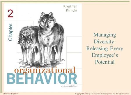 Chapter © 2008The McGraw-Hill Companies, Inc. All rights reserved. Managing Diversity: Releasing Every Employee’s Potential 2 McGraw-Hill/IrwinCopyright.