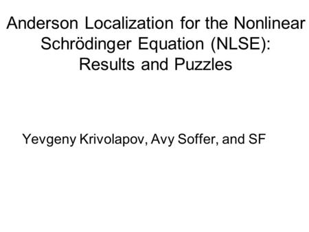 Yevgeny Krivolapov, Avy Soffer, and SF