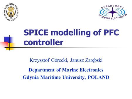 SPICE modelling of PFC controller