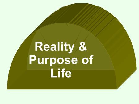 Reality & Purpose of Life. Reality of Life Two Deaths and Two Lives “How can you disbelieve in Allah? Seeing that you were dead and He gave you life.