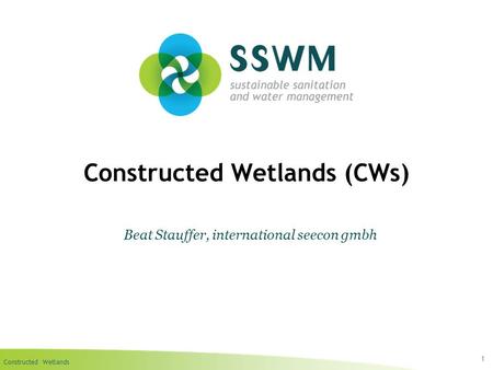 Constructed Wetlands (CWs)