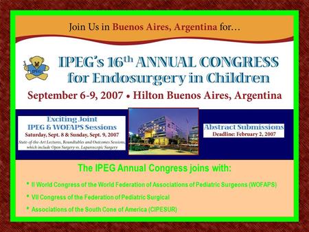 The IPEG Annual Congress joins with: