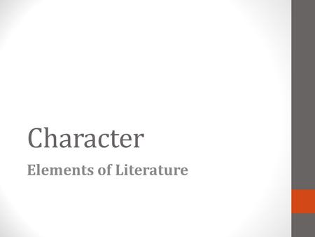 Elements of Literature