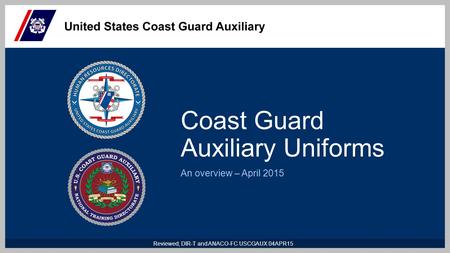 Coast Guard Auxiliary Uniforms