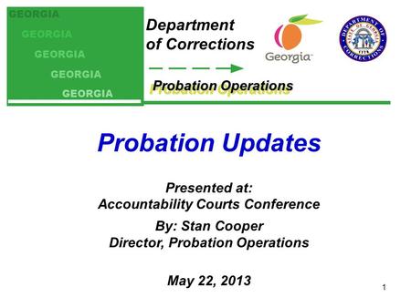 Accountability Courts Conference Director, Probation Operations