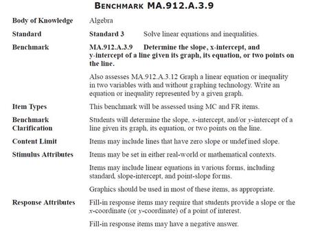 Algebra 1 Mini-Lessons y = 2x + 6