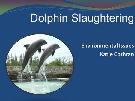 Dolphin Slaughtering Environmental Issues Katie Cothran.