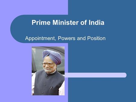 Prime Minister of India