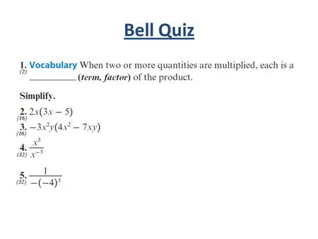 Bell Quiz.