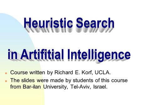 in Artifitial Intelligence