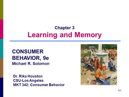 Chapter 3 Learning and Memory