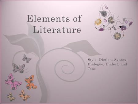 Elements of Literature