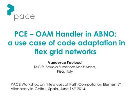 PCE – OAM Handler in ABNO: