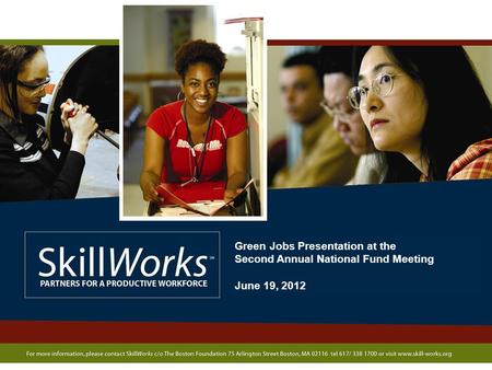 WORKFORCE PARTNERING: Strengthening Capacity & Public Policy A Presentation for Hilton Hotels Green Jobs Presentation at the Second Annual National Fund.