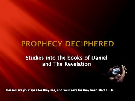  Greek word here is “thura” which is an open door to a temple or sanctuary  Voice like a trumpet – Rev 1:19  So when is this door opened?