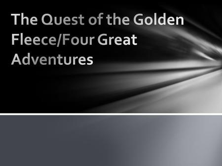 Comes from 3 different writers: Apollonius of Rhodes, a Greek poet Pindar –wrote about Jason and Pelias Euripides Begins with the Greek King, Athamas.