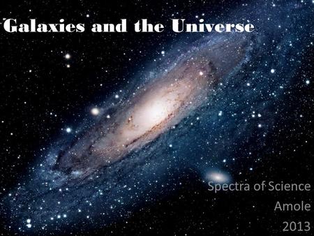 Galaxies and the Universe