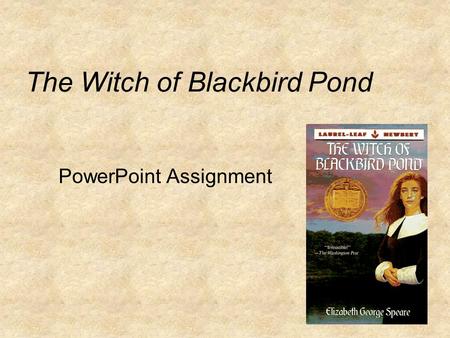 The Witch of Blackbird Pond