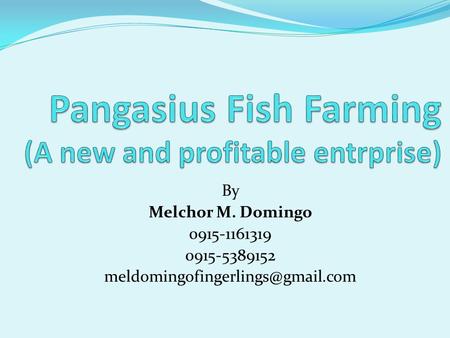 By Melchor M. Domingo 0915-1161319 0915-5389152