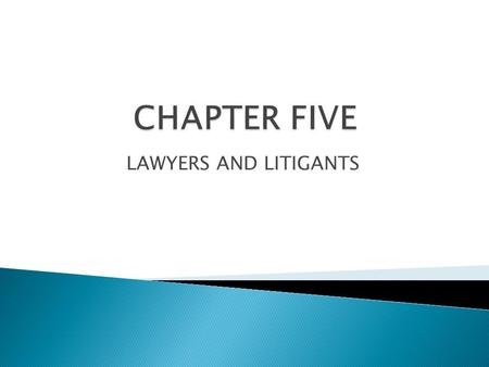 LAWYERS AND LITIGANTS.  Prosecuting and defense attorneys (criminal)  Plaintiffs’ and defense attorneys (civil)  Groups and individuals represented.