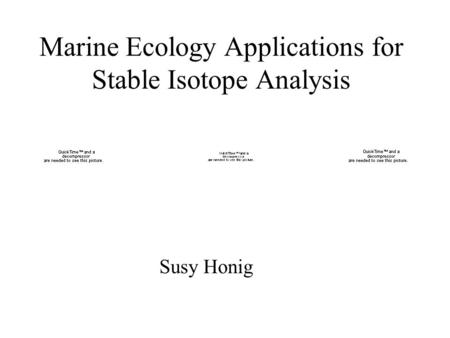 Marine Ecology Applications for Stable Isotope Analysis