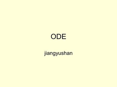 ODE jiangyushan. Pendulum As a example of a system that is nonlinear, consider the swinging pendulum shown above. When the mass of the pendulum is small.