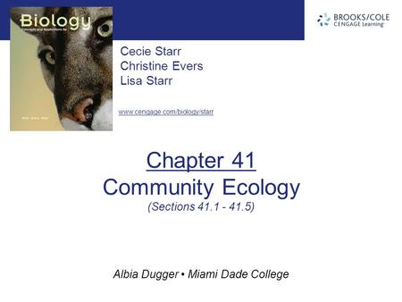 Chapter 41 Community Ecology (Sections )