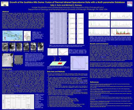 Growth of the Soufriére Hills Dome: Fusion of Thermal Infrared Spaceborne Data with a Multi-parameter Database Emplacement processes of the Soufriére Hills.