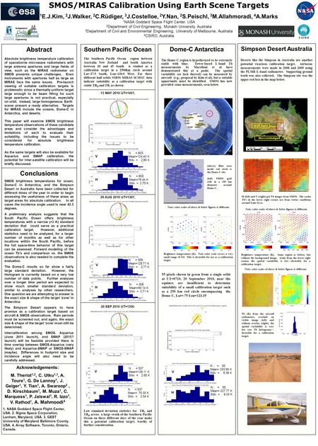 Dome-C Antarctica The Dome-C region is hypothesized to be extremely stable with time. Tower-based L-band Tb measurements by Macelloni et al have demonstrated.