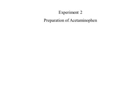 Preparation of Acetaminophen